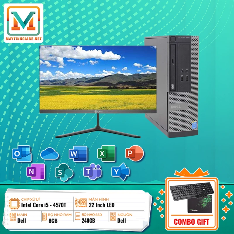 PC Dell i5/8GB/240GB - Tặng kèm màn hình 1 DSDLGR03 PC Dell i58GB240GB – Tang kem man hinh