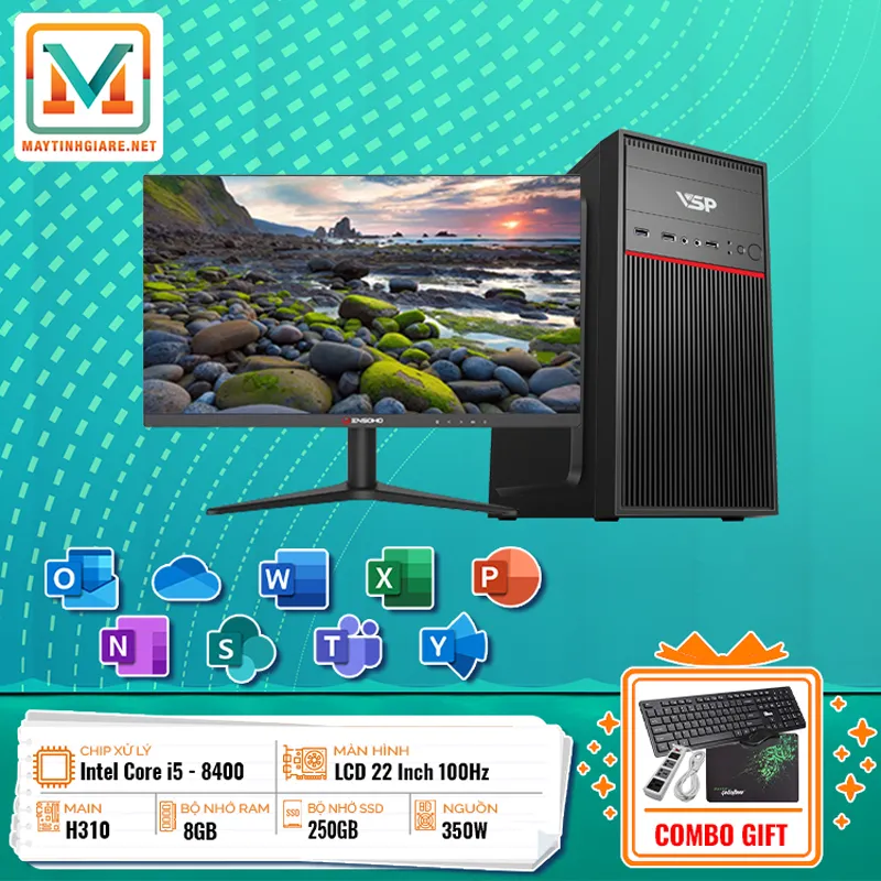 Máy Tính Văn Phòng i5/8GB/250GB 1 may tinh van phong i5 8gb 250gb dogr01