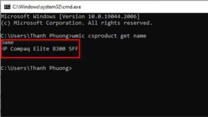 Kiểm tra model Laptop bằng lệnh cmd