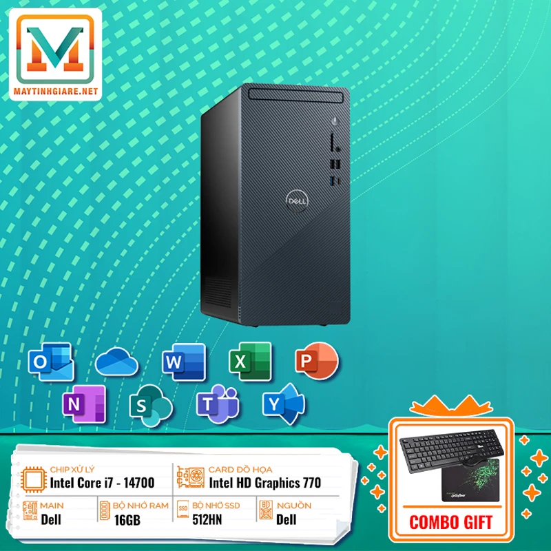 Máy Tính Bàn Dell i7-14700/16GB/512GB 1 DSDLCC04 May Tinh Ban Dell i7 14700 16GB 512GB