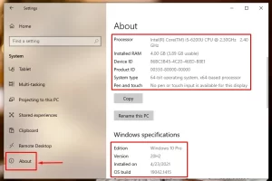 Cách kiểm tra thông tin CPU, RAM, SSD trên Windows 3 Xem thông tin cơ bản trong Settings